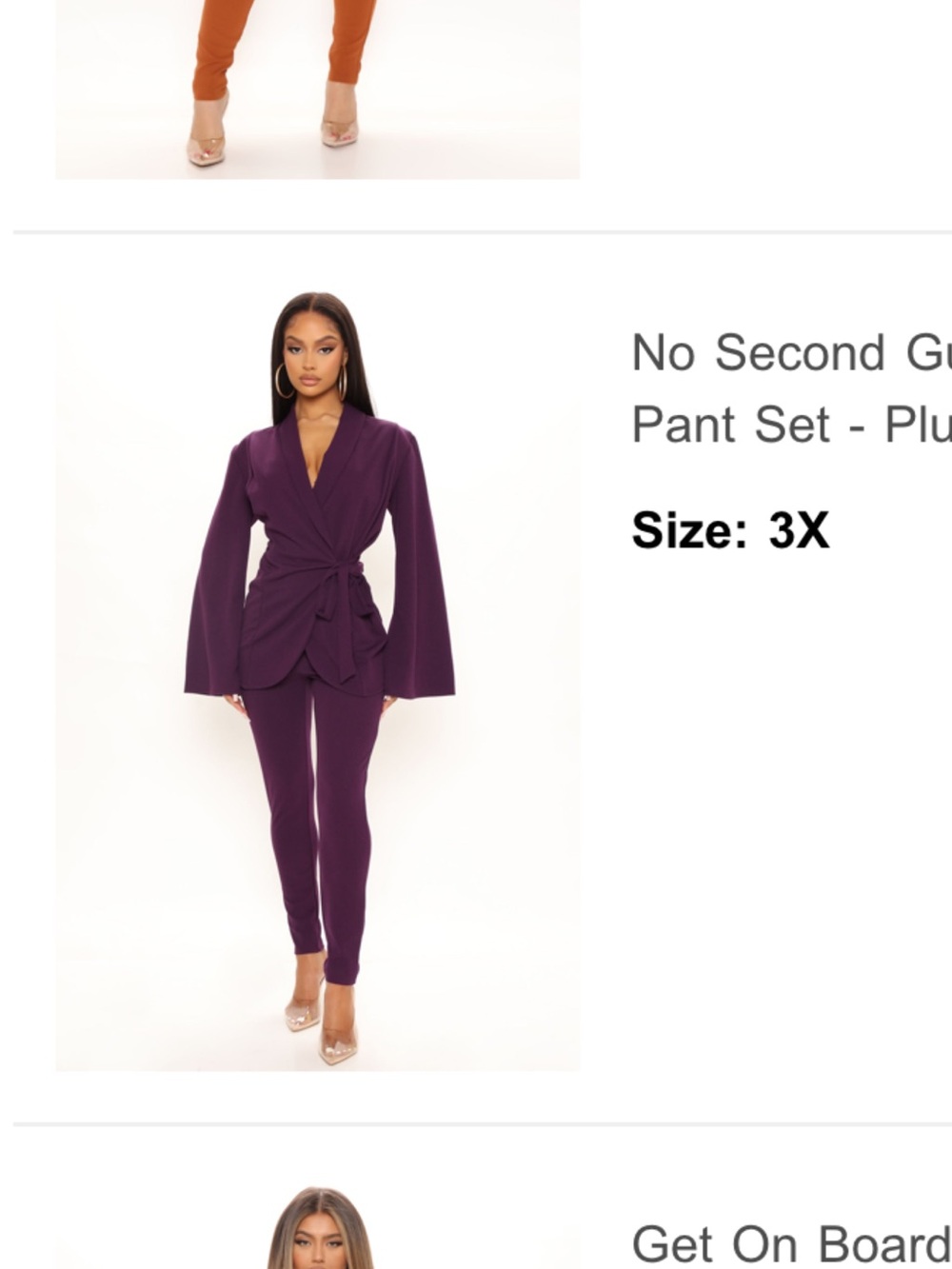 Purple Wrap Suit Set - Picture 2 of 2